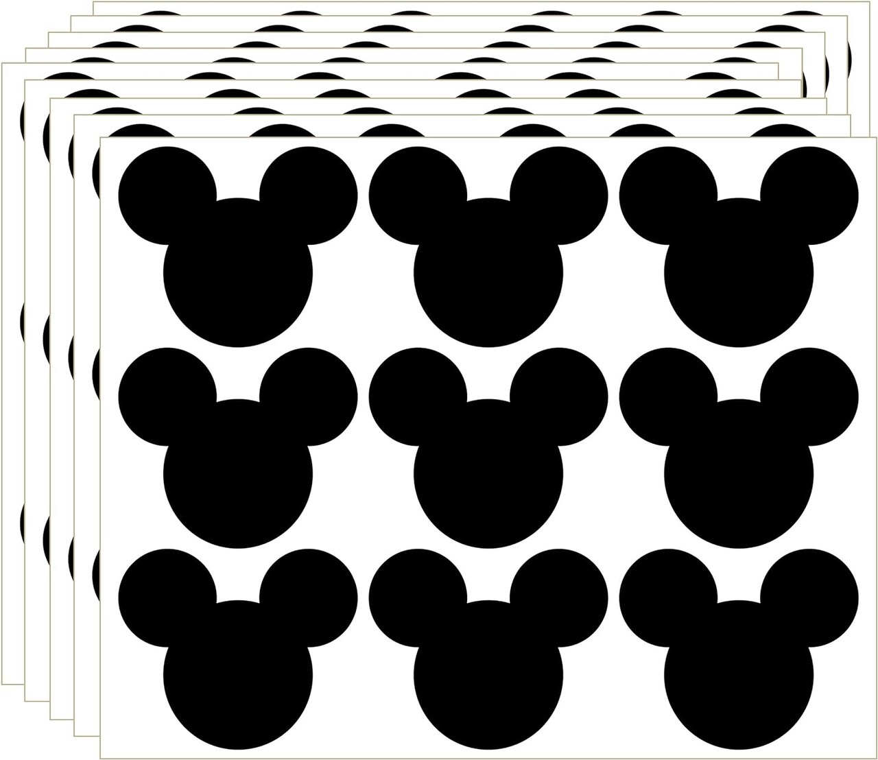 Mouse Stickers 2.62 x 2.2 Inch PVC Mic.key Stickers - 90 Pack